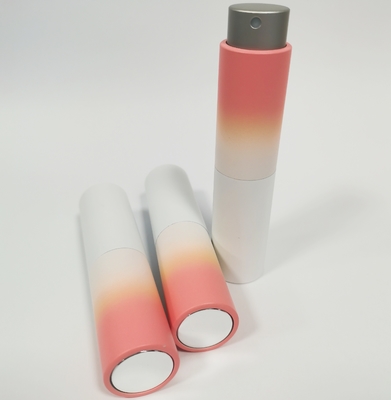 Flacone spray di ricarica colore sfumato guscio in alluminio da 8 ml con bottiglia interna in vetro