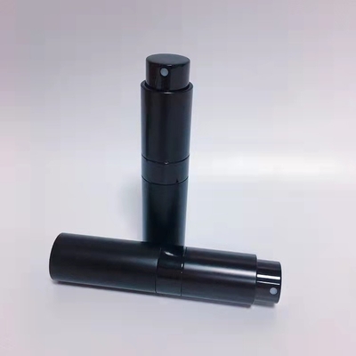 Bottiglia riutilizzabile superiore di alluminio dello spruzzo di profumo di colore del nero di Mini Aluminum 8ML di viaggio