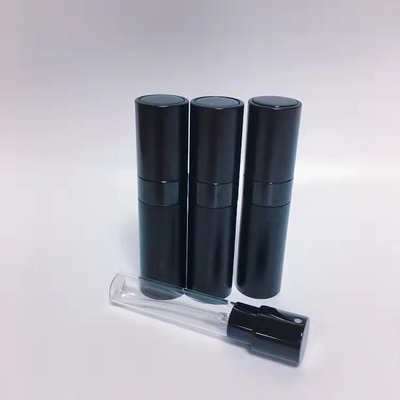 Bottiglia riutilizzabile superiore di alluminio dello spruzzo di profumo di colore del nero di Mini Aluminum 8ML di viaggio